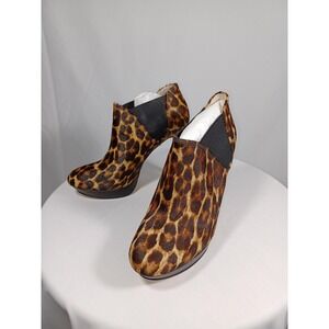 INC International Concepts Shoes Womens Size 8.5 Madisonleo Leopard Print Bootie